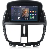 Hexinex Quad-Core autoradio Geschikt voor Peugeot 207 (2006-2015) - Draadloos CarPlay, Android Auto, Android 15, multimediaspeler, 2GB+64GB