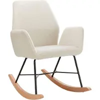 Notio Living Cobo-Schommelstoel - Zwart Stof
