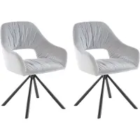 Notio Living Adele-Eetkamerstoel - Set van 2 - Lichtgrijs
