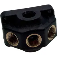 KLASEBO Perslucht Wandcontactdoos - 4-voudige Verdeler met 1/2" Draad