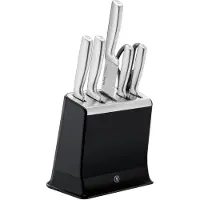 Tefal EverSharp K2977S44 roestvrijstalen 6-delige messenset en blok met geïntegreerde slijper