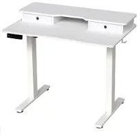 Helloshop26 Elektrisch in hoogte verstelbaar bureau 100 x 60 x 73-122 cm met schermhouder