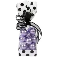 Packlinq Bedrukte Zakken Wit met zwarte stippen 6,7x4,8x27,3cm met zijvouw