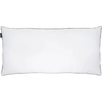 Beliani TEIDE - Hoofdkussen 3 vakken - Wit - 40 x 80 cm - Hoog - Eendenveren