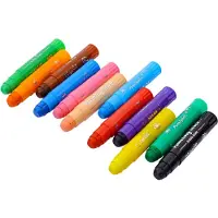 LONGZIMING -12 Kleuren Kinderverfstiften – Sneldrogend, Gladde Tempera Stiften, Niet-Giftig & Afwasbaar – Creatieve Knutselset voor Kinderen, Papier, Hout, Steen – Perfect voor Kunst & Schoolprojecten