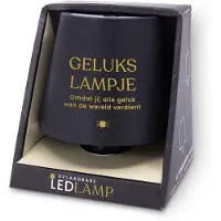 Miko Oplaadbare Led Tafellamp - fleslamp - met tekst - Geluk