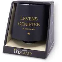 Miko Oplaadbare Led Tafellamp - fleslamp - met tekst - Levensgenieter
