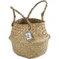 Packlinq mand van zeegras, H: 11/19 cm, d 20 cm, 1stuk/ 1 stuk