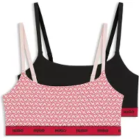 HUGO Twee bralettes van stretchkatoen Maat M