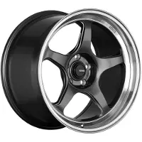 König Hyperspec 19x9.5A 5x114.3 ET35 Anthracite Metallic Wheel w/ Mirror Machined Lip (Knurled Bead)