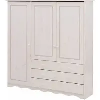 Loft 24 Minik-Linnenkast - 3-deurs 3-laden - Wit