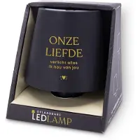 Miko Oplaadbare Led Tafellamp - fleslamp - met tekst - Ik hou van jou – Romantisch Valentijn Cadeau