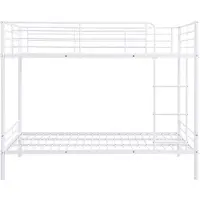 Vente-unique Stapelbed metaal wit 120 x 190 cm DUOTIS