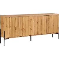 Loft 24 Charlie-Dressoir - 4-deurs - Zwart Eiken