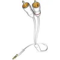 Inakustik Star MP3 - Audio-adapterkabel 3,5 mm jack naar RCA - 50 cm - Wit