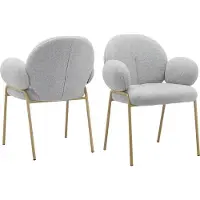 Loft 24 Iwama-Eetkamerstoel - 2 Pack - Lichtgrijs Teddy