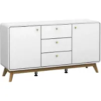 Loft 24 Cassie-Dressoir Wit Spaanplaat/MDF Folied wit/wit