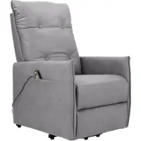 Notio Living Marko-Elektrische relaxfauteuil met liftup in lichtgrijs