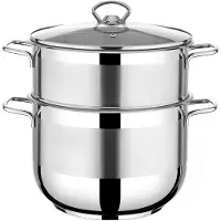 Maku - Couscous Pan RVS 6 Liter met Glazen Deksel - Alle Warmtebronnen