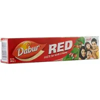 Dabur Red Tandpasta voor Tanden & Tandvlees, Natuurlijk Kruidenpasta, 100 g – Verzorgt Tandvlees, Versterkt Tanden, Frisse Adem, Natuurlijk & Effectief met Kajal Sticker