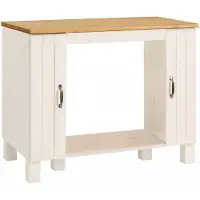Notio Living Alby - Ovenkast 2 deuren wit honig (85 x 100 x 60 cm)