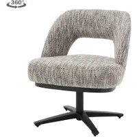 Tower Living - Caldes lounge draaistoel - wit/grijs