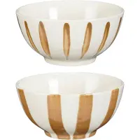 Mica Decorations Elsie Kom - Steengoed Kom voor Snacks en Desserts - Ovenbestendige Kom tot 200 °C - Magnetron en Vaatwasser Geschikt - Schaaltje 250 ml H5,5 x Ø11 cm - Willekeurige Variant