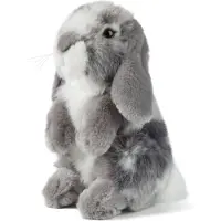 Living Nature - Knuffel - Konijn - Hangoorkonijn - Grijs - 21 cm