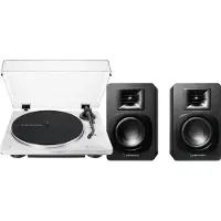 Audio-Technica Audio Technica AT-LP70xBT Wit + ATH-SP3X Zwart