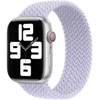 Apple Gevlochten solobandje voor de Watch | 44/45/46/49 mm - Maat 12 - Purple Fog
