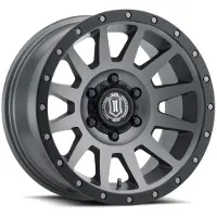 I.C.O.N. Compression 17x8.5 6x5.5 25mm Offset 5.75in BS 95.1mm Bore Titanium Wheel