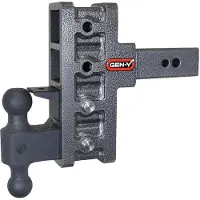 GEN-Y Hitch Gen-Y Mega Duty 2.5in Shank 6in Offset Drop 32K Hitch w/GH-0161 Dual-Ball/GH-0162 Pintle Lock