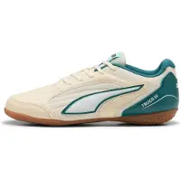 Puma TRUCO IV zaalvoetbalschoenen, Rood/Wit/Bruin, Maat 34