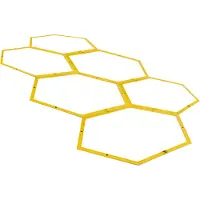 Umbro Agility Hoepels Ø57,5 CM Agility Set 6 Hexagons incl. Verbindingsstukken Voetbal Trainingsmateriaal Speed Ladder Geel