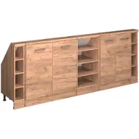 Vicco R-Line Keukenkast voor schuine wand – 210 cm Set van 5 Krachtige eik goud