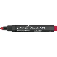 PICA Permanent marker Classic rode lijn breedte 1-4mm ronde punt , 10 stuks