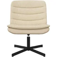 vidaXL Draaistoel Crème 63 x 75 x 76 cm Stof