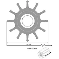 Johnson Pump Impeller Neoprene 189-09820b Zwart