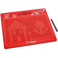 Hape Grote rode magnetische tablet – 25,5 x 31,5 cm, magnetische pen met houder, vanaf 4 jaar