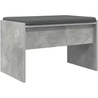 vidaXL Hallenbank met kussen Beton Grijs 63 x 38 x 40 cm