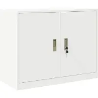 vidaXL Opbergkast Wit 90 x 40 x 70 cm Staal