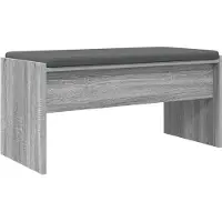 vidaXL Hallenbank met kussen Grijs Sonoma 83 x 38 x 40 cm