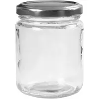 Packlinq Glazen pot, h: 9,1 cm, d: 6,8 cm, transparant, 12stuks, 240 ml