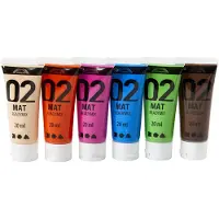 Packlinq Acrylverf Mat, extra kleuren, 6x20 ml/ 1 doos