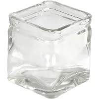 Packlinq Vierkant glas, afm 5,5x5,5 cm, h: 5,5 cm, 12stuks
