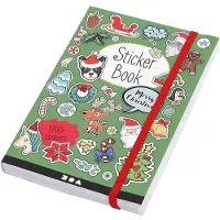Packlinq Stickerboek, kerstmotieven, afm 11,5x17 cm, ca. 1700 stuk, 76 vel, 1 stuk