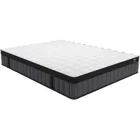 Vente-unique Set 140 x 190 cm licht naturelkleurige bedbodem met opbergruimte + hybride matras met pocketveren met 7 zones en gel met vormgeheugen van 25 cm dik - TOLCA van YSMÉE