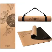 Moai Yoga Mat - Inclusief draagriem / strap - Fitnessmat van natuurlijk Materiaal - 183x61 - Milieuvriendelijke Fitness Mat - Yoga Mat van 6 mm dik