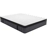 Vente-unique Set 180 x 200 cm witte bedbodem met opbergruimte + hybride matras met pocketveren met 7 zones en gel met vormgeheugen van 25 cm dik - TOLCA van YSMÉE