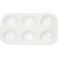 Packlinq Palet, Rechthoekig palet met 6 vakken, afm 13x8,5 cm, wit, 1 stuk